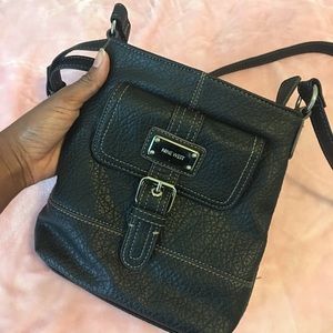Black Leather Nine West Cross-body